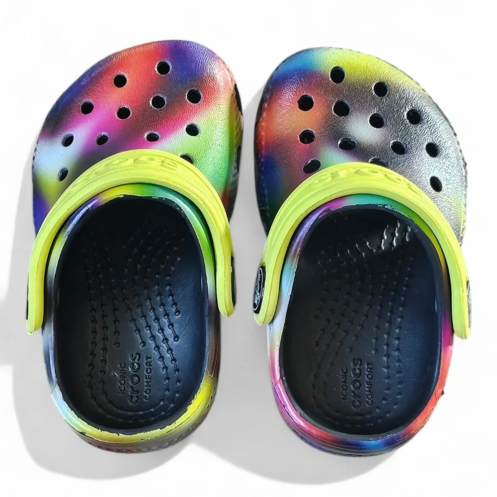 Kids Toddler Unisex Tie-Dye Crocs Classic Clog Size C4